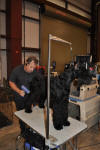 Max on grooming table w-Terry